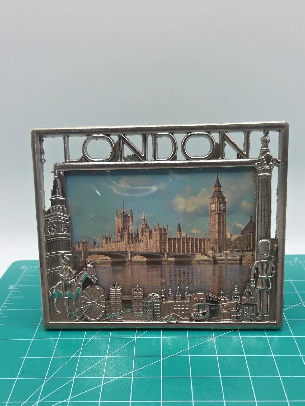 London Silver-Tone Photo Frame with Scenic Insert